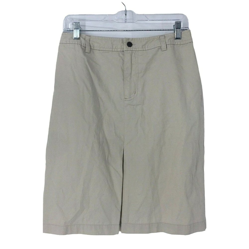 Caribbean Joe Women's Skirt Khaki Size 6 100% Cotton